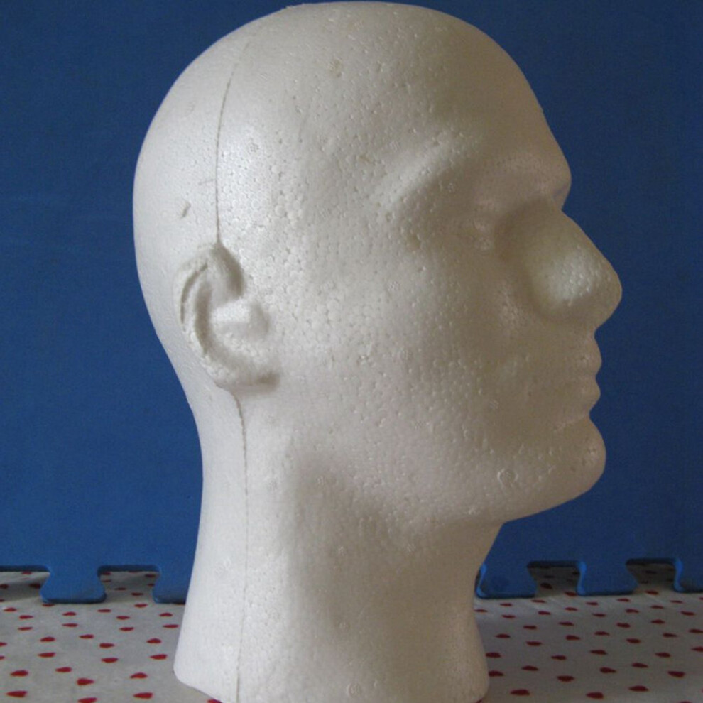 6X Male Wig Display Cosmetology Mannequin  Stand Model Foam White
