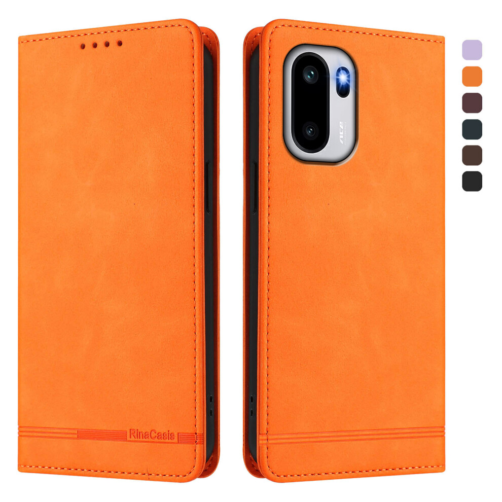 (Orange) For Oneplus 15R 5G / Ace 6T 5G / Ace 6 5G Case Rinacasis Rc23 Rfid Blocking Wallet Stand Pu Leather Phone Cover Orange 6914292850424