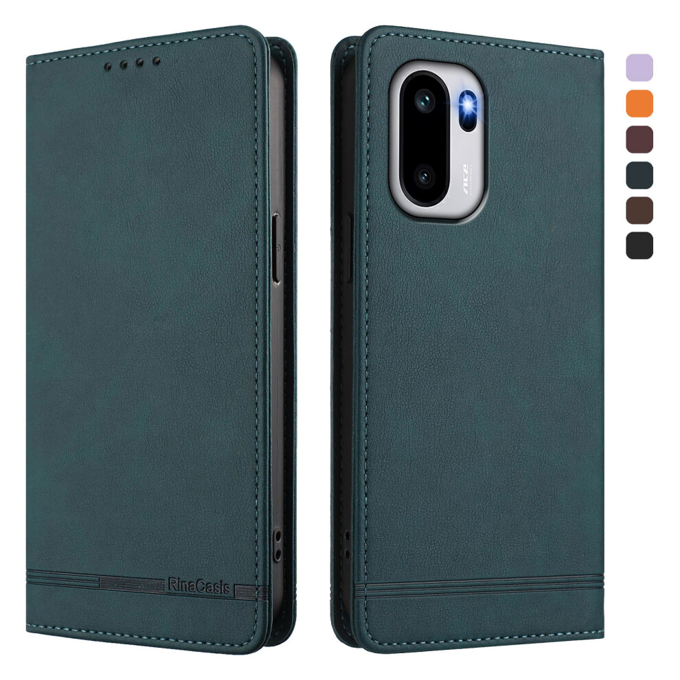 (Dark ) For Oneplus 15R 5G / Ace 6T 5G / Ace 6 5G Case Rinacasis Rc23 Rfid Blocking Wallet Stand Pu Leather Phone Cover Green 6914290240548