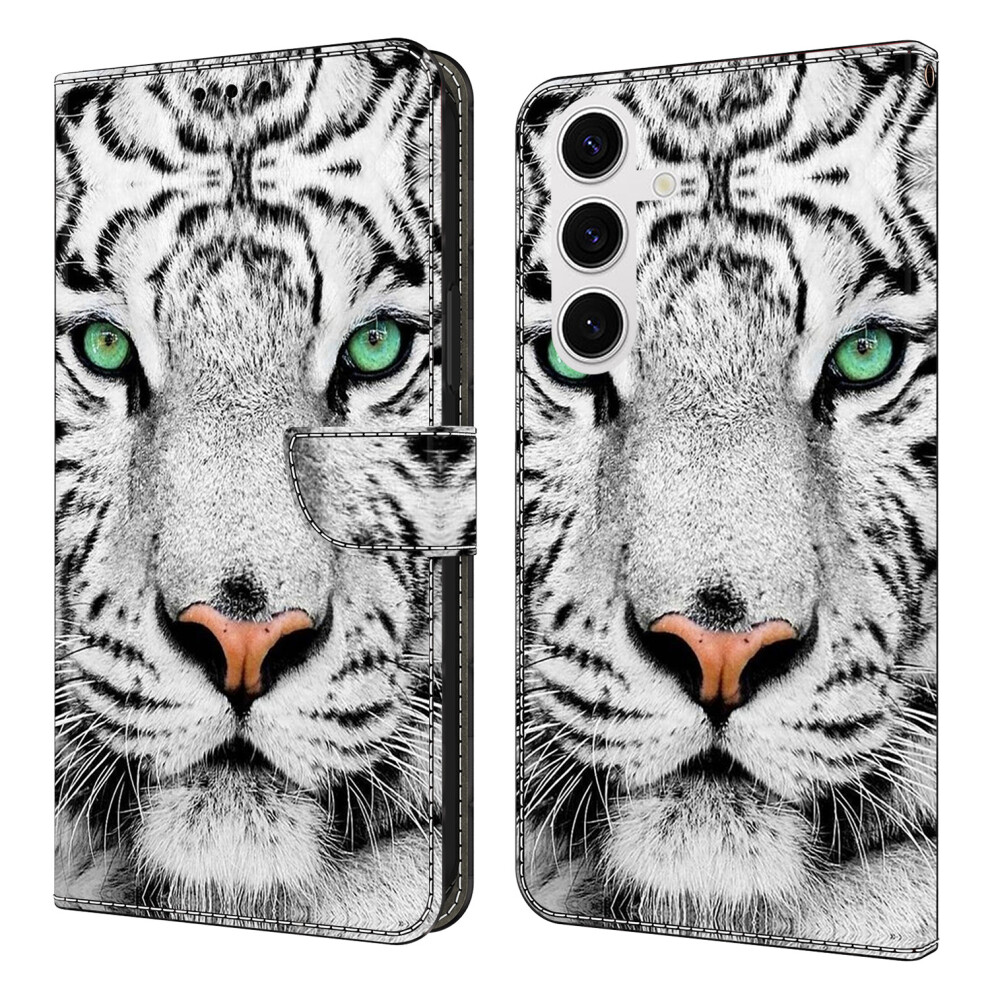 (Tiger Face) For Samsung Galaxy S26 Case With Card Slot Pattern Printed Tpu + Pu Leather Flip Phone Cover 6914295367752