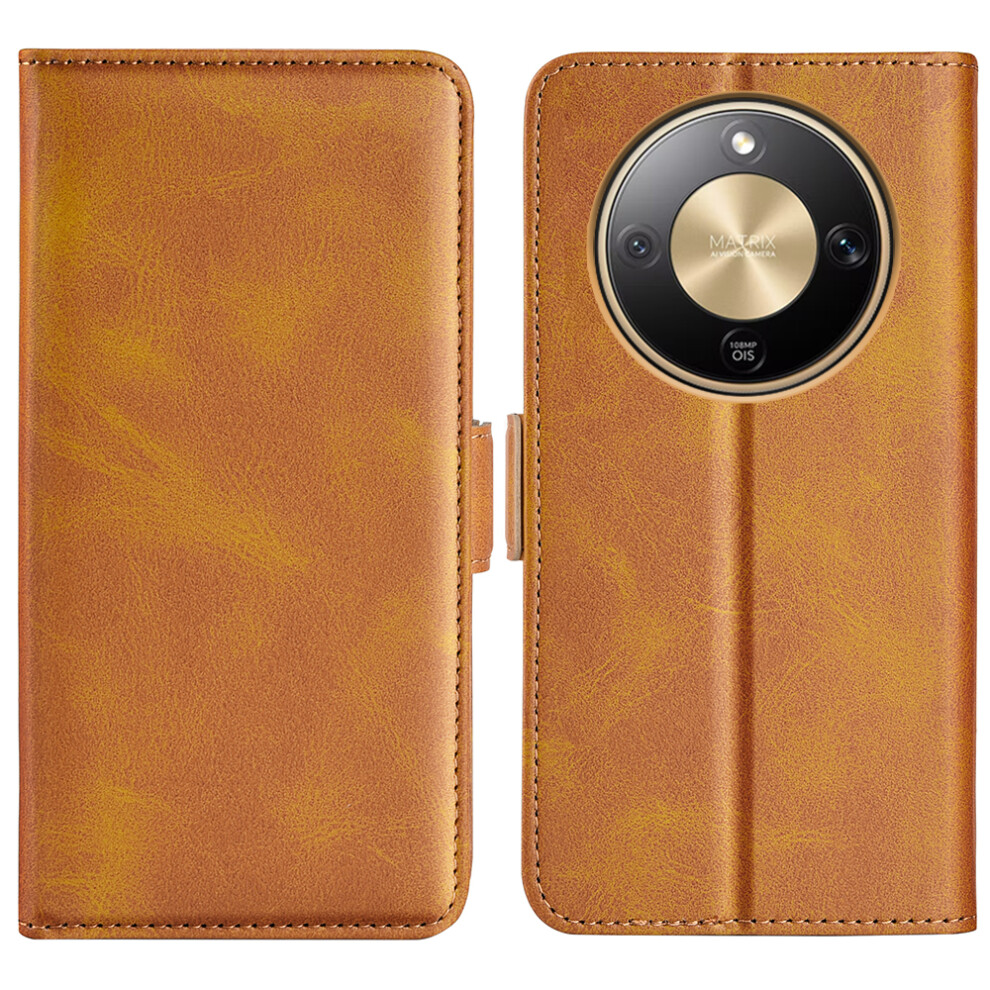 (Yellow) For Honor Magic8 Lite 5G / X9d 5G / X70 5G Case Calf Texture Leather Wallet Phone Cover Yellow 6914294108493