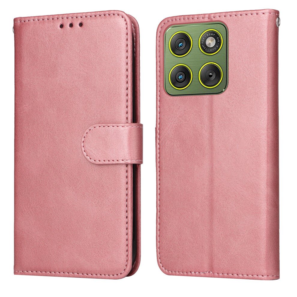 (Pink) For Motorola Edge 70 5G Case Wallet Pu Leather Folio Flip Phone Cover Pink 6914295367875