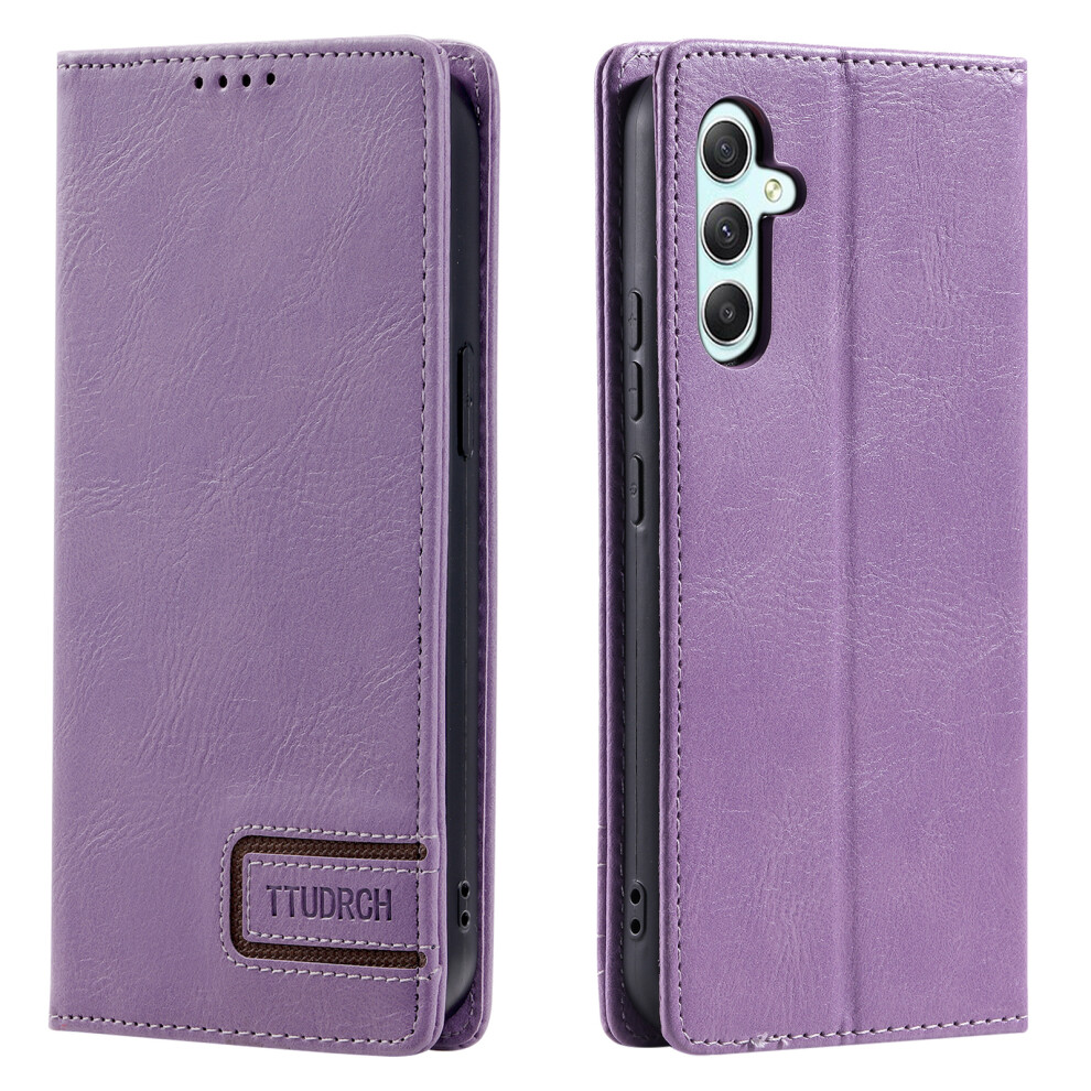 (Purple) Ttudrch Style 007 For Samsung Galaxy A37 5G Leather Case Rfid Blocking Wallet Stand Phone Cover Purple 6914292171536