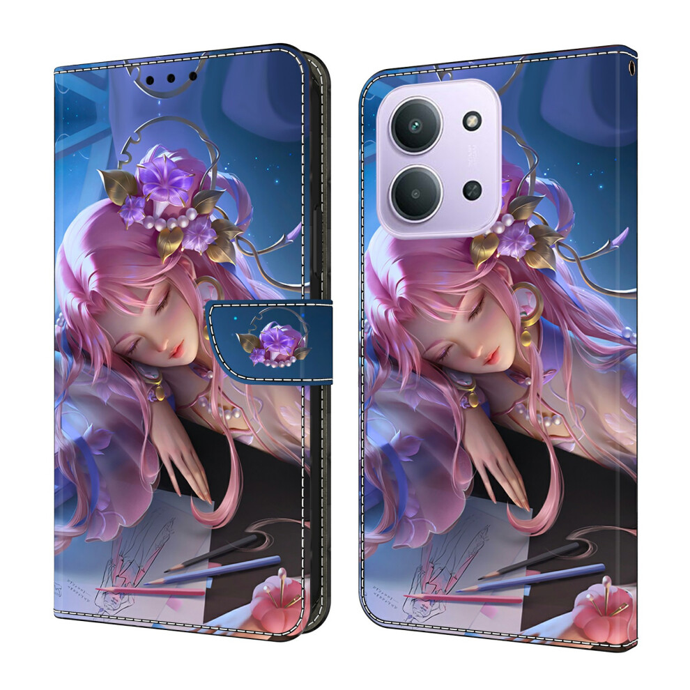 (Sleeping Beauty) Wallet Case For Xiaomi Redmi 15C 5G (Eu) (173Mm) / 4G (Eu) (173Mm) / Poco C85 4G (173Mm) Pattern Printing Stand Leat 6914295204576