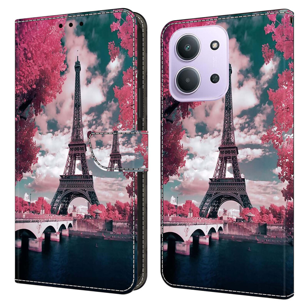 (Eiffel Tower) For Xiaomi Redmi 15C 4G (Global) (171Mm) / Poco C85 4G (171Mm) Wallet Case Pattern Printing Stand Leather Flip Phone C 6914292154379