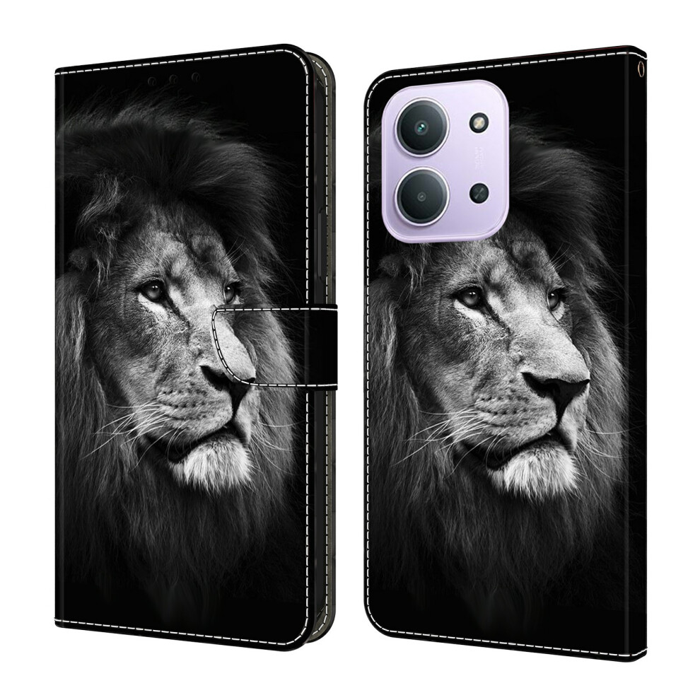 (Lion) Wallet Case For Xiaomi Redmi 15C 5G (Eu) (173Mm) / 4G (Eu) (173Mm) / Poco C85 4G (173Mm) Pattern Printing Stand Leat 6914298496893