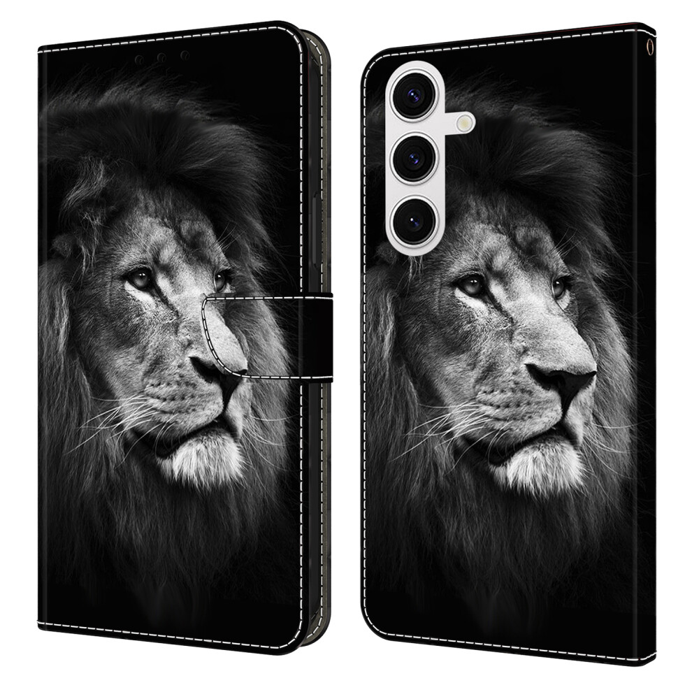 (Lion) For Samsung Galaxy S26 Wallet Case Pattern Printing Stand Leather Flip Phone Cover 6914298464656