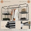 Homcom HOMCOM Fabric Wardrobe with 10 Shelves, Foldable Closet Dark Grey 5