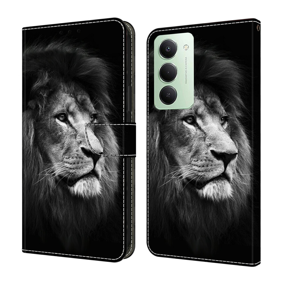 (Lion) For Xiaomi Redmi 15 4G (Eu) (171Mm) Wallet Case Pattern Printing Stand Leather Flip Phone Cover 6914296693218