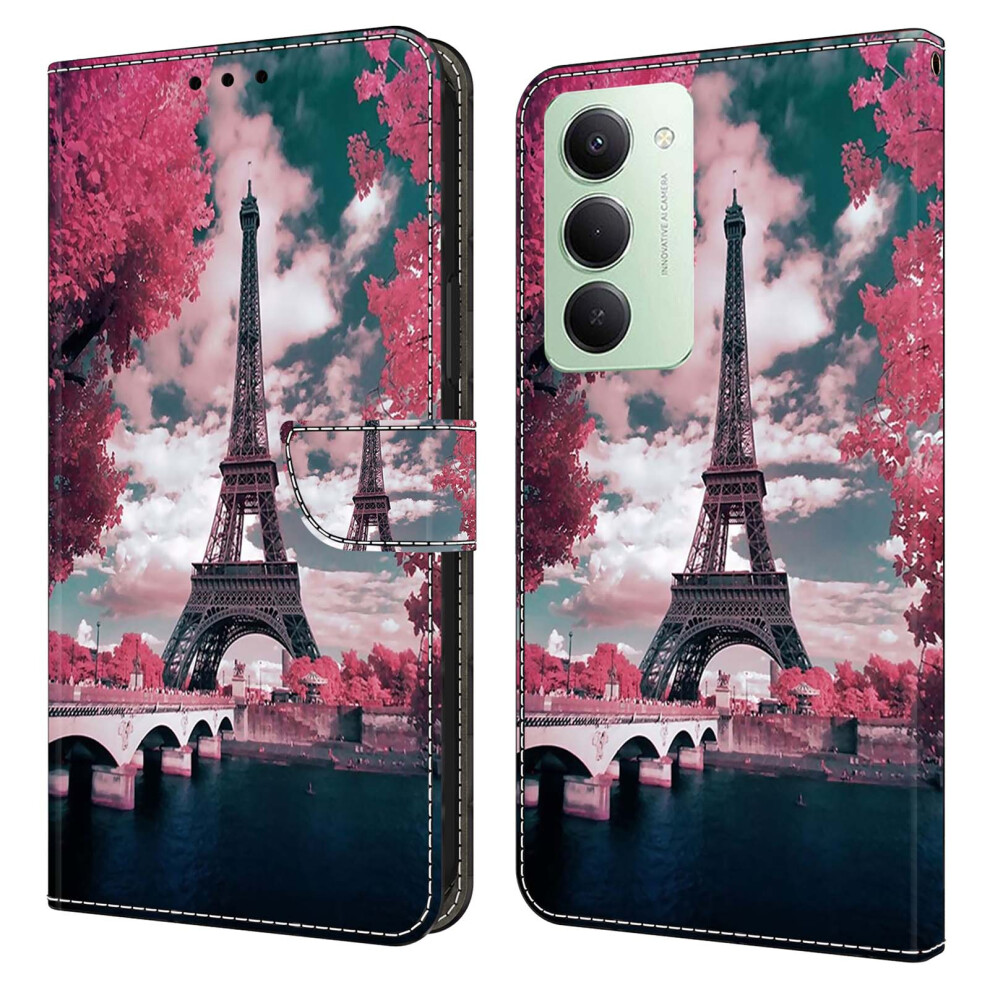 (Eiffel Tower) For Xiaomi Redmi 15 5G (Global) (169Mm) Wallet Case Pattern Printing Stand Leather Flip Phone Cover 6914291099992