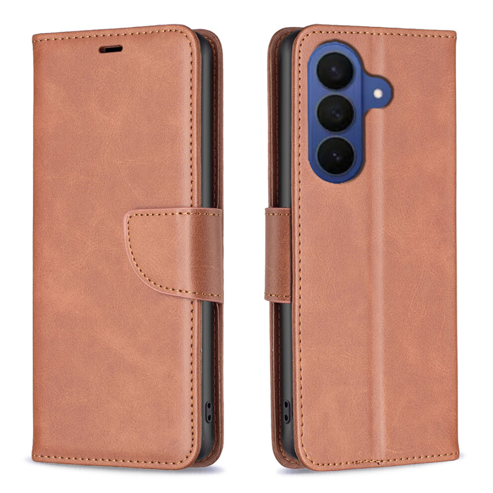 (Brown) For Samsung Galaxy A27 Case Shockproof Pu Leather Cover With Wallet Card Slots Brown 6914293714961