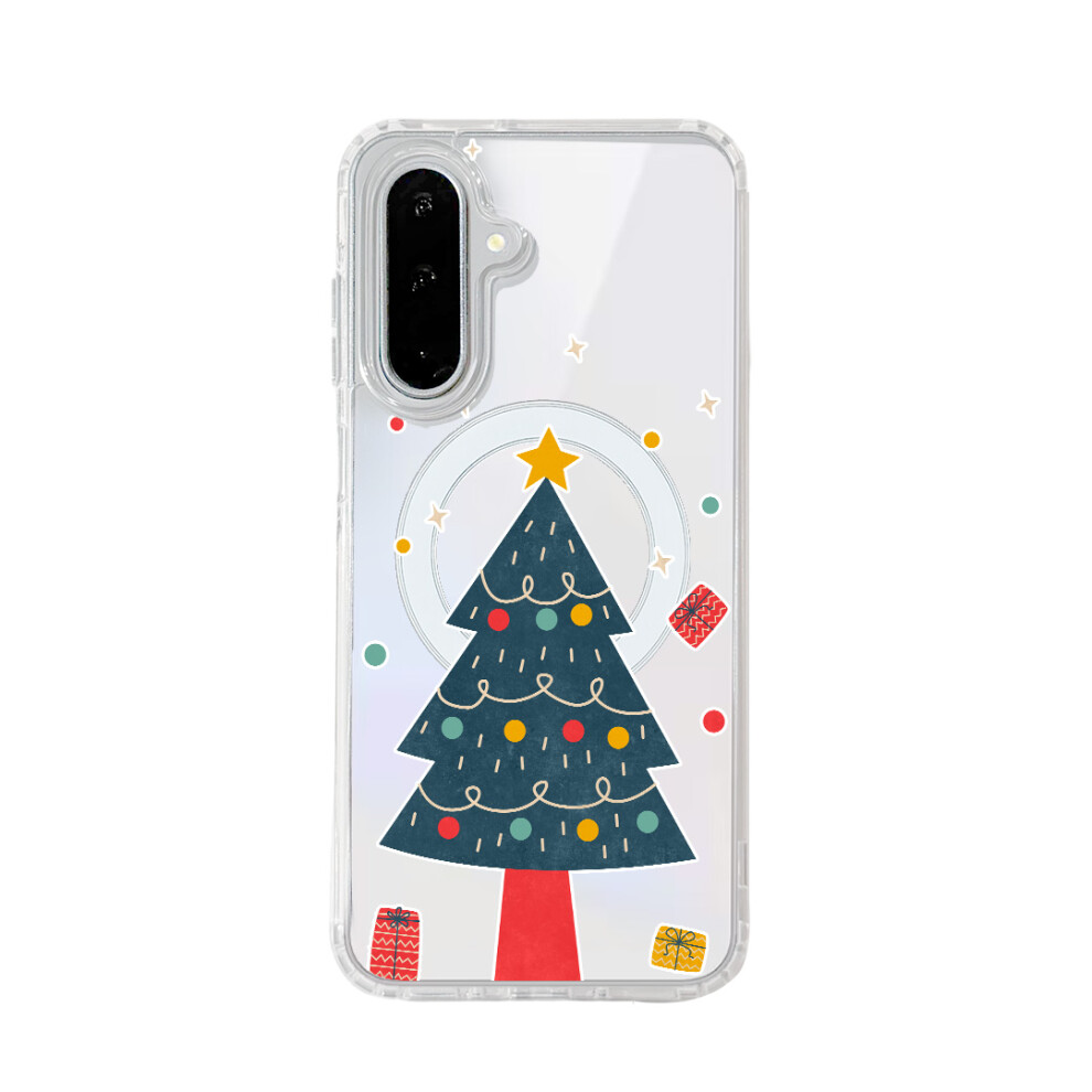 (Minimalist Christmas Tree) Eycase For Samsung Galaxy A17 4G / Galaxy A26 5G / Galaxy A17 5G Christmas Series Magnetic Case Gift Clear Edge Pattern 6914298342633
