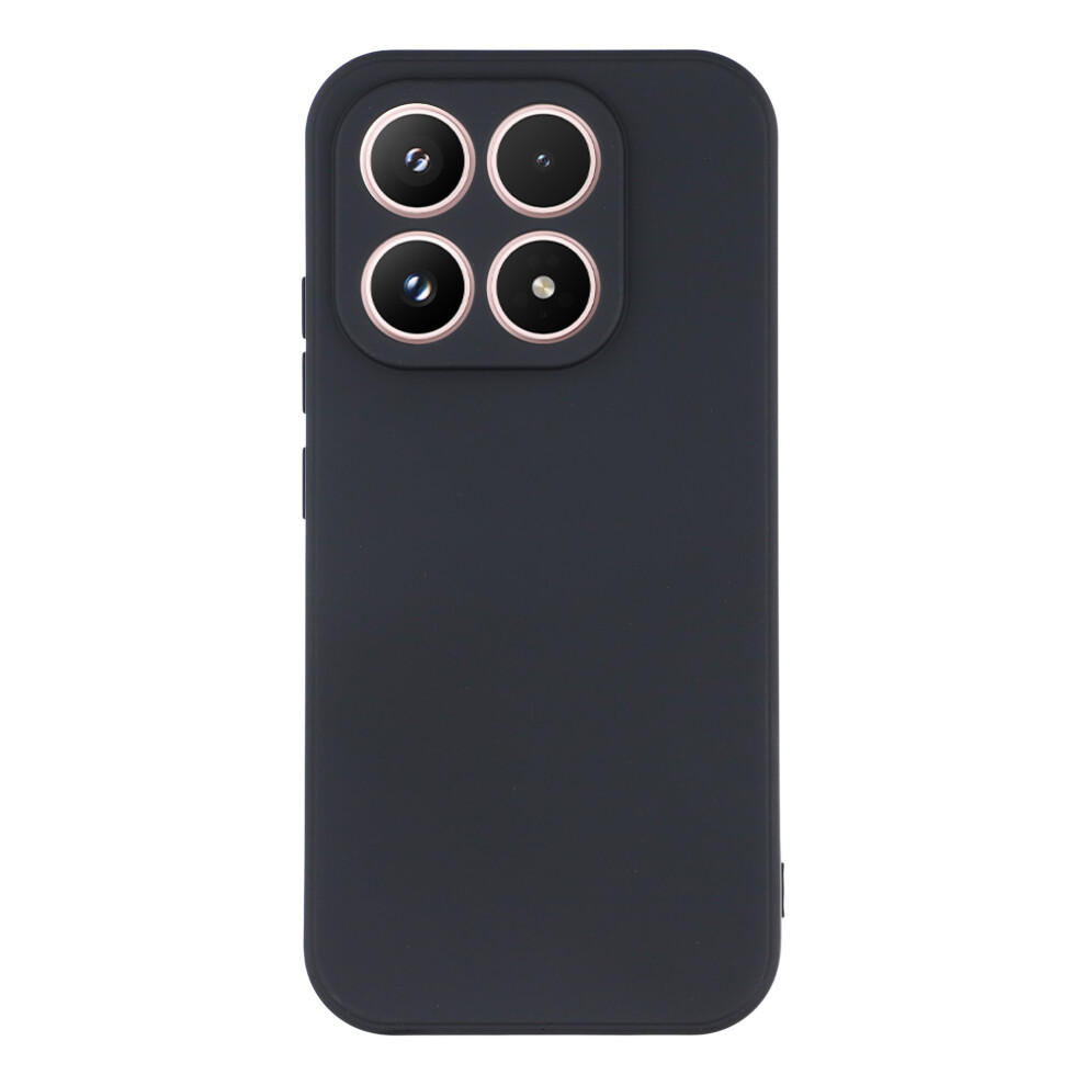 (Black) Amorus For Xiaomi 17 Case Precise Cutouts Tpu Fiber Lining Shockproof Phone Cover Black 6914298362136