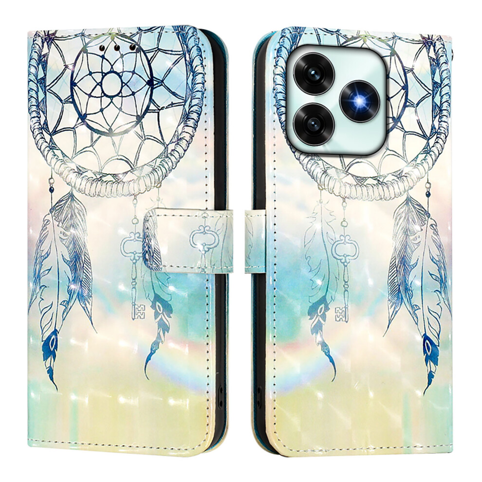 (Dream Wind Chime) For Honor X5c Plus 4G Leather Case Pattern Printing Wallet Stand Mobile Cover With Strap 6914290854189
