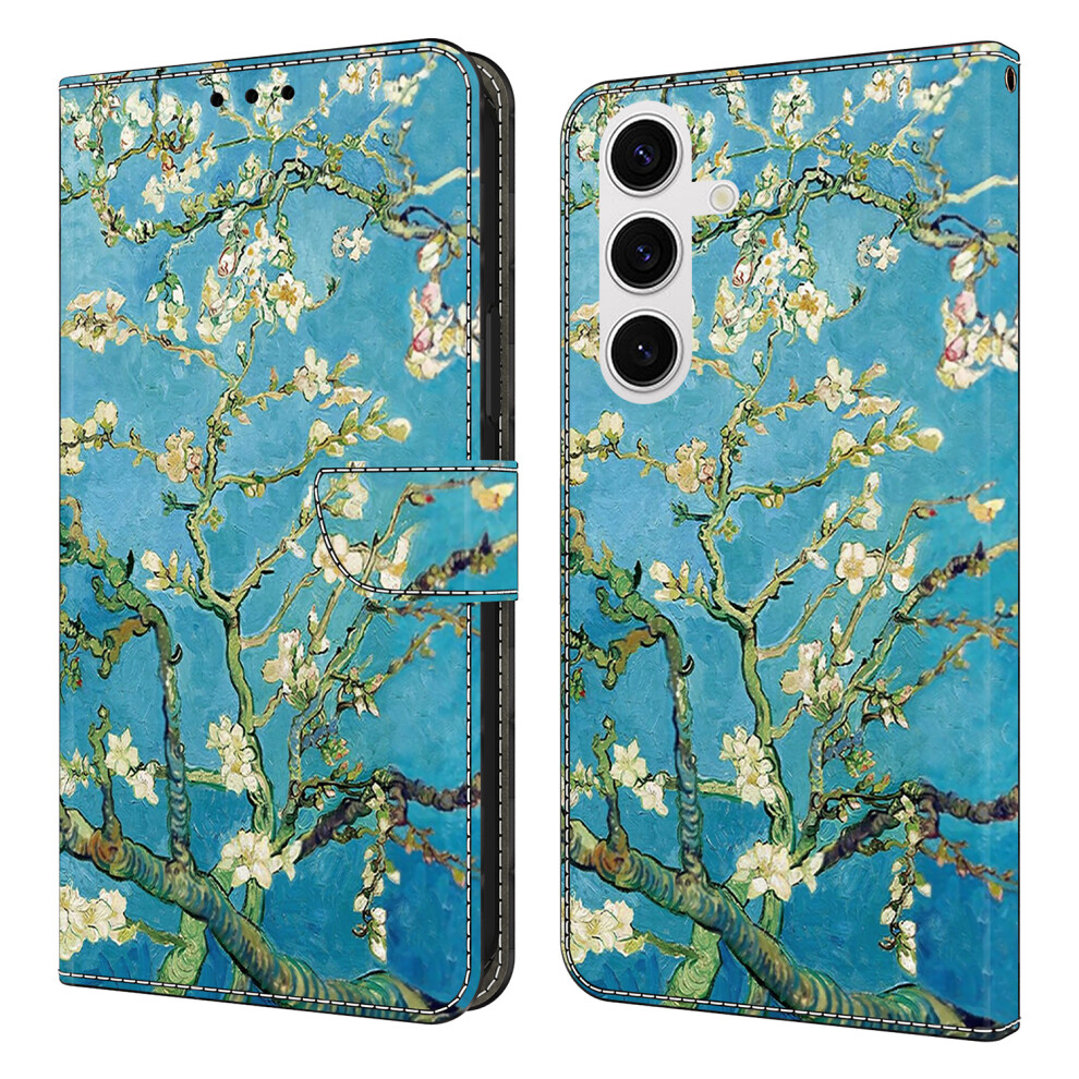 (Apricot Blossom) For Samsung Galaxy S26+ Leather Case Pattern Printing Wallet Stand Flip Phone Cover 6914295058681