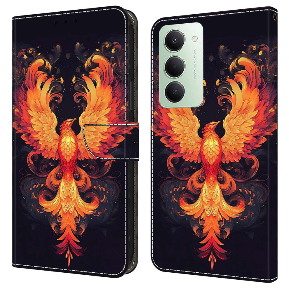 (Flame Bird) For Xiaomi Redmi 15 5G (Global) (169Mm) Case Wallet Stand Pattern Printing Pu Leather Flip Phone Cover 6914290612277