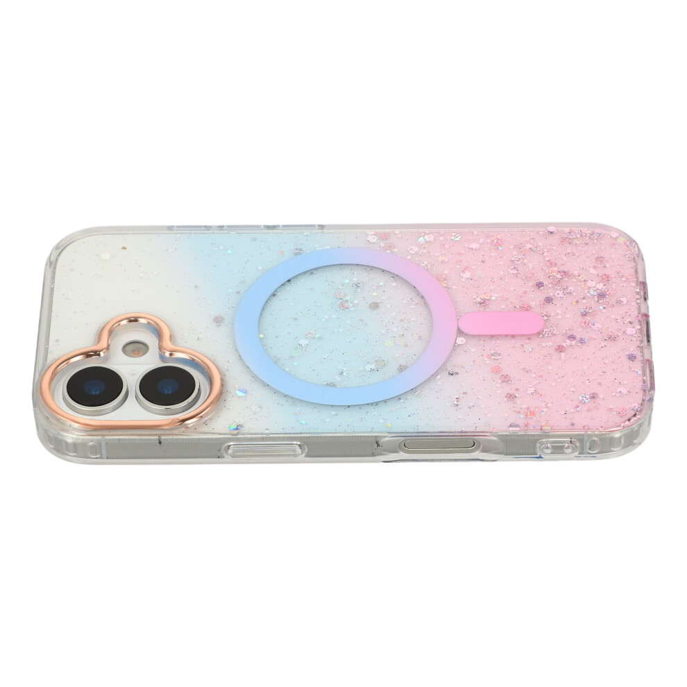 (Pink) For Iphone 17 Case Compatible With Magsafe Imd Bling Glitter Pc + Tpu Back Cover Pink 6914296184198