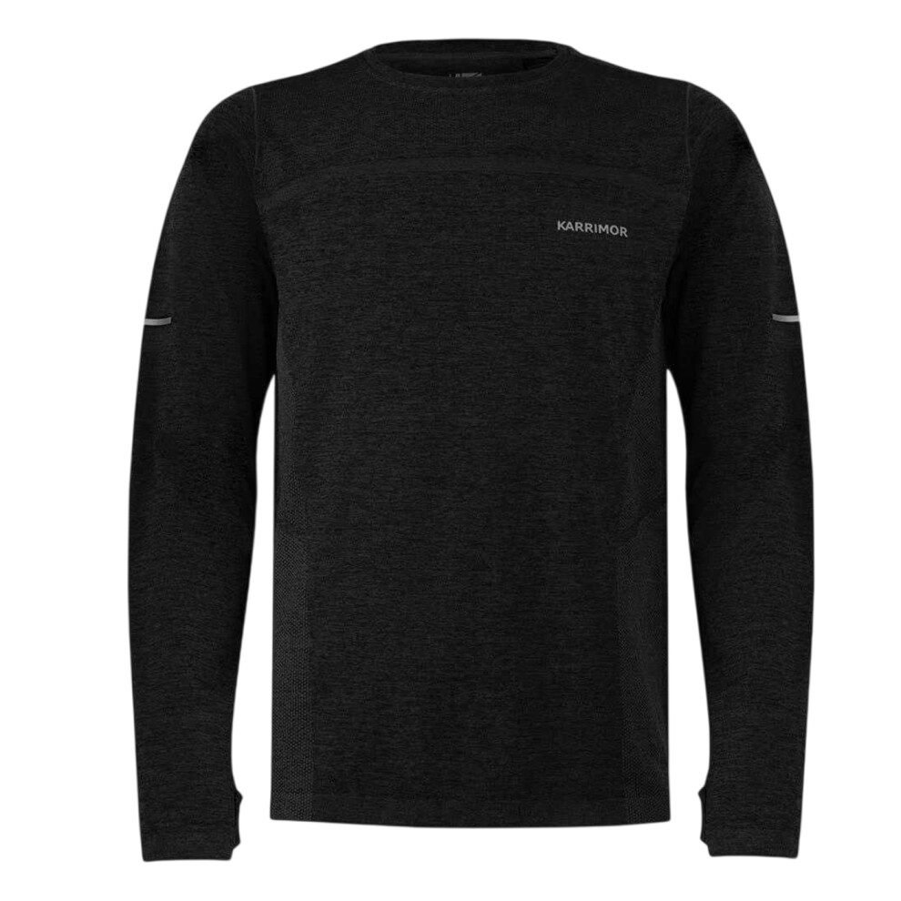 Karrimor (M, Black Marl) Mens Xlite Long-Sleeved Running Top