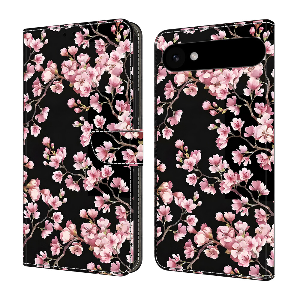 ( Blossom) For Iphone Air Case Foldable Stand Wallet Pattern Printing Pu Leather Flip Phone Cover Peach 6914294132955