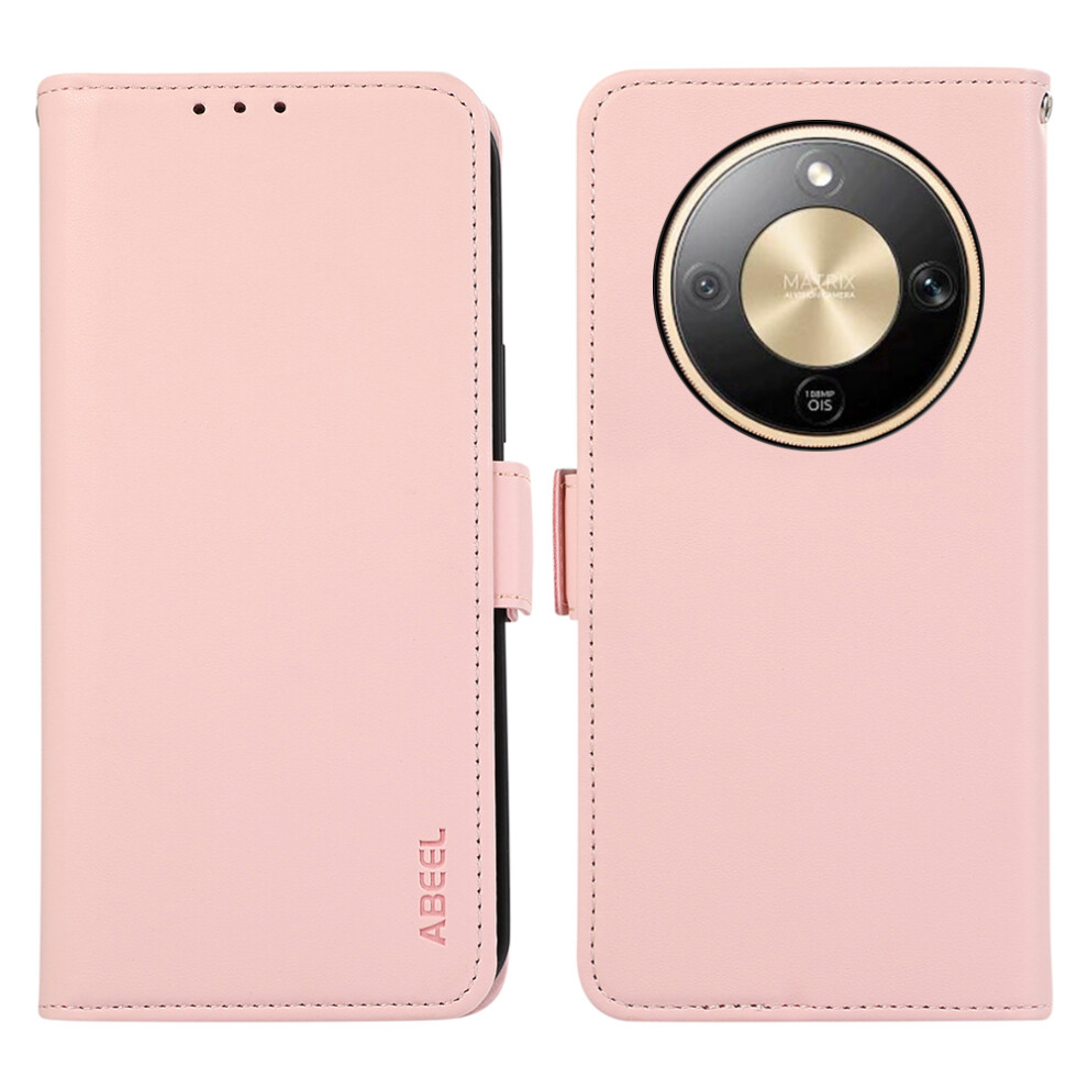 (Pink) Abeel For Honor Magic8 Lite 5G / X9d 5G / X70 5G Case Leather Phone Cover With Rfid Blocking Wallet Pink 6914298602775