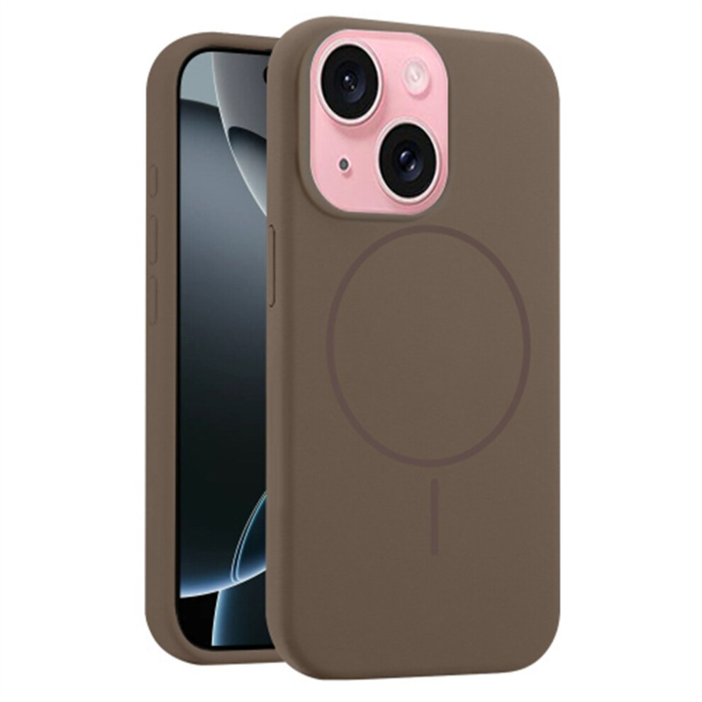 (Brown) For Iphone 14 / 13 Case Compatible With Magsafe Liquid Silicone Anti-Drop Phone Cover Brown 6914295021340