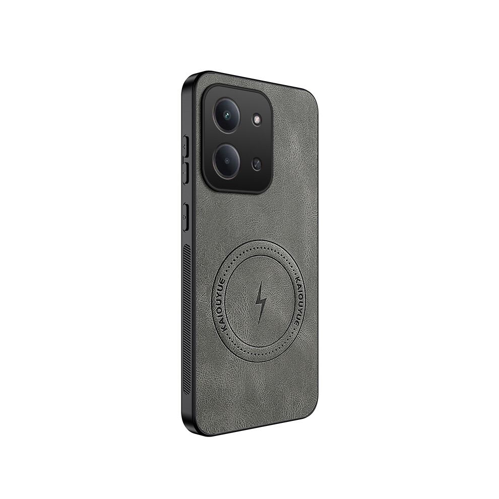 (Grey) Wanlonfeng For Xiaomi Redmi 15C 4G (Global) (171Mm) Magnetic Case Sd1 Series Nappa Texture Pc Tpu Phone Cover Grey 6914294351646