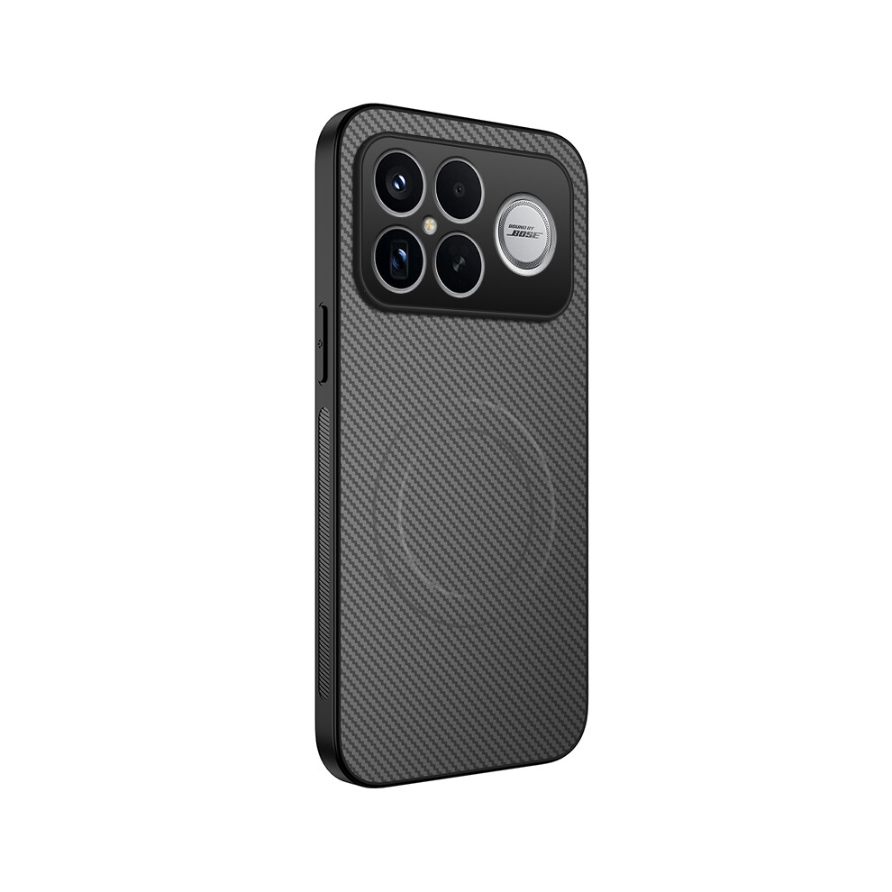 (Grey) Wanlonfeng For Xiaomi Redmi K90 Pro Max 5G / Poco F8 Ultra Case Magnetic Case Tq Series Carbon Fiber Texture Pc Tpu Pho Grey 6914295552264