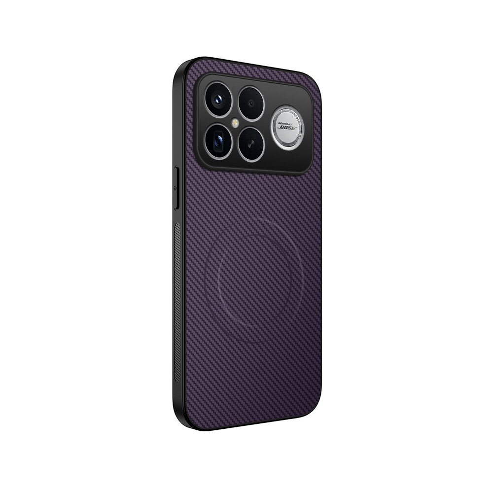 (Purple) Wanlonfeng For Xiaomi Redmi K90 Pro Max 5G / Poco F8 Ultra Case Magnetic Case Tq Series Carbon Fiber Texture Pc Tpu Pho Purple 6914293792396
