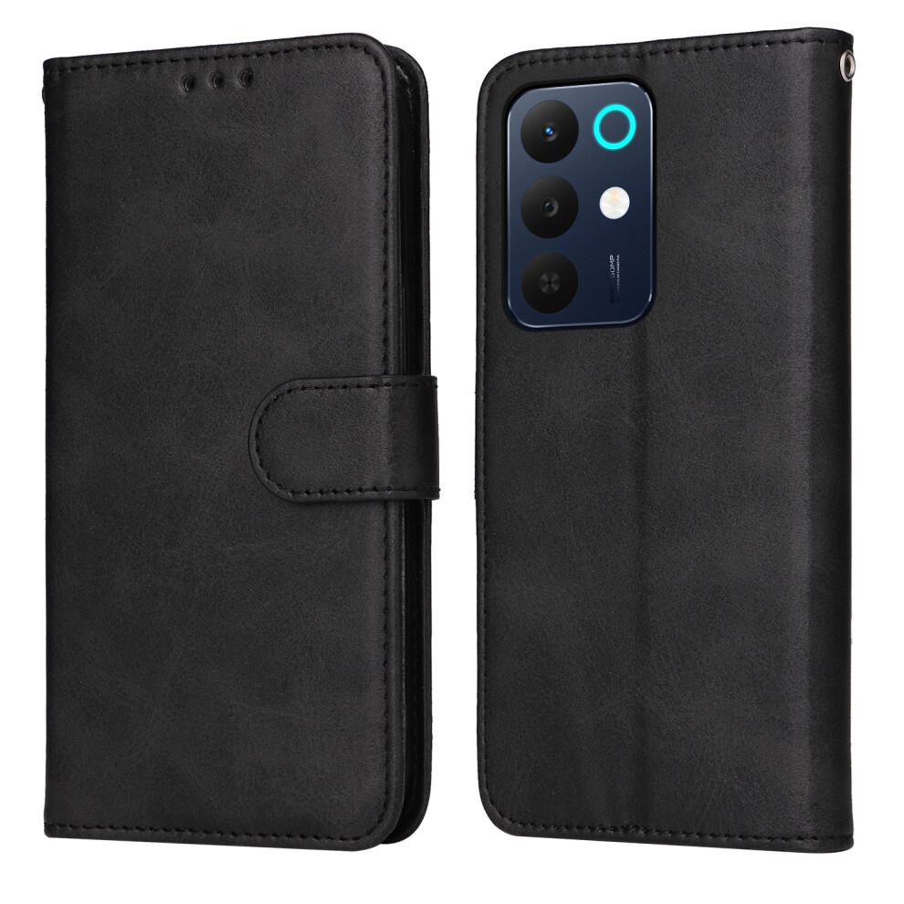 (Black) For Realme C85 5G Case Wallet Pu Leather Folio Flip Phone Cover Black 6914297151779