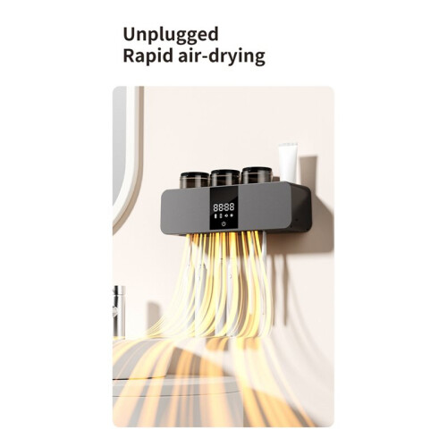 Toothbrush Holder with Aromatherapy Diffuser UV Disinfection, USB Rechargeable, LED Display 2