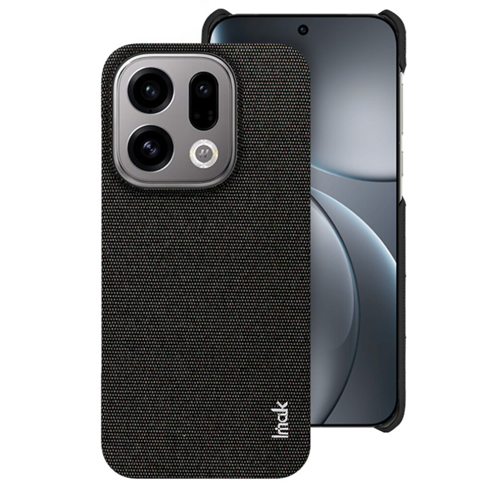 (Black) Imak Ruiyi Series For Oppo Find X9 5G Case Fabric Texture Leather + Pc Phone Back Cover Black 6914297016900