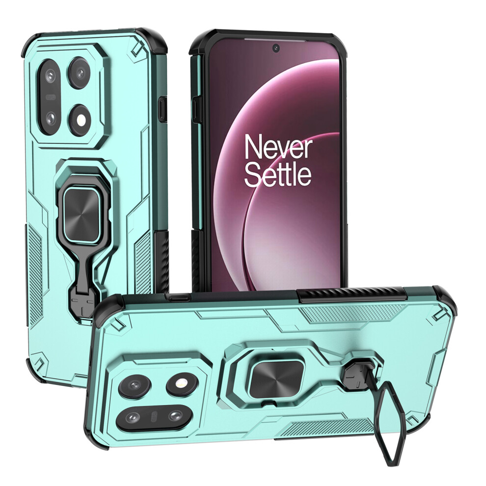 (Green) For Oneplus 15 5G Case Rotatable Ring Kickstand Pc + Tpu Shockproof Phone Cover Green 6914298341278