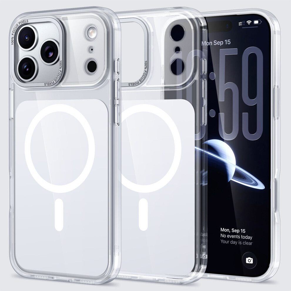 (White) For Iphone 17 Pro Case Skin-Touch Acrylic + Tpu Cover Compatible With Magsafe White 6914293242945