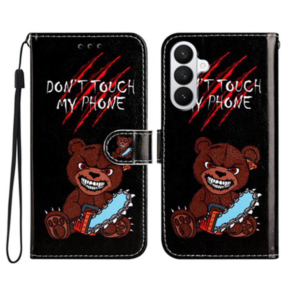 (Don't Touch My Phone) For Samsung Galaxy A57 5G Wallet Case Printed Pattern Pu Leather Stand Phone Cover With Strap 6914294434240