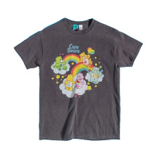 (L, Charcoal) Care Bears Unisex Adult Cloud Vintage Wash T-Shirt