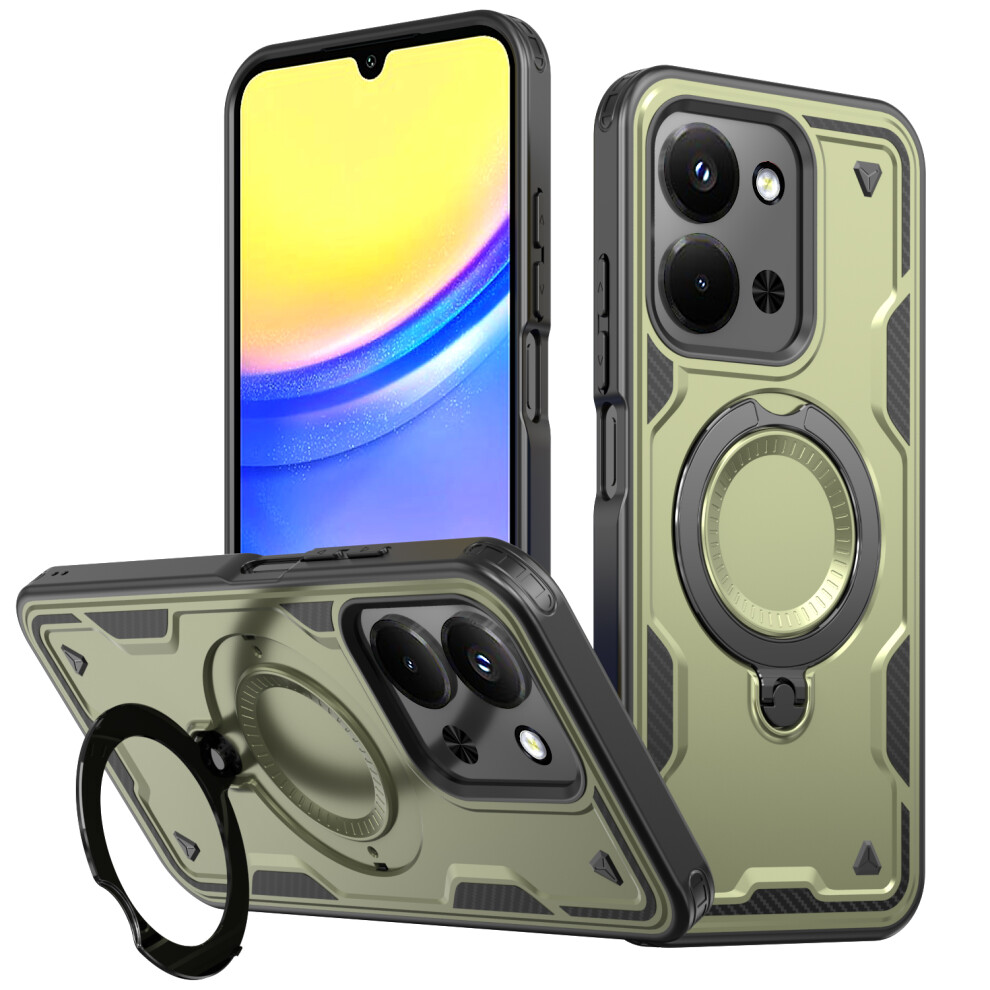 (Olive ) Phone Case For Xiaomi Redmi 15C 5G (Eu) (173Mm) / 4G (Eu) (173Mm) / Poco C85 4G (173Mm) Magnetic Case Military Prote Green 6914293612069