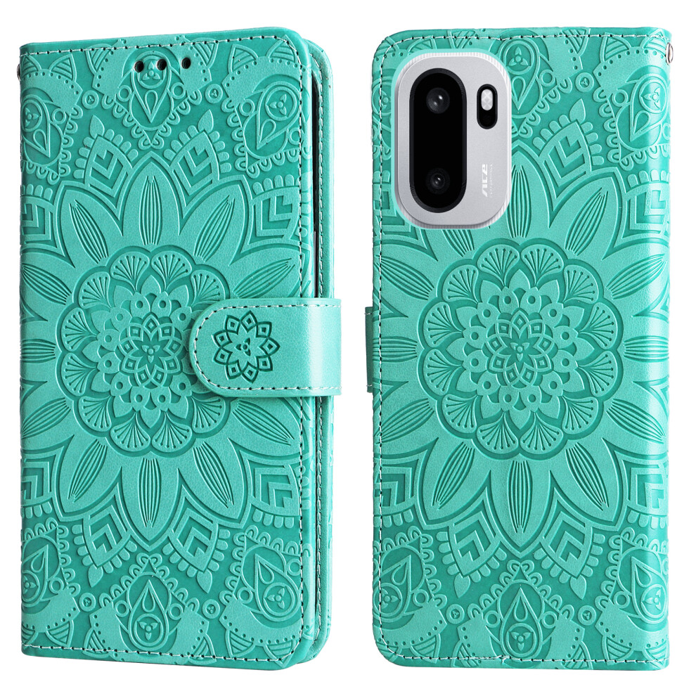 (Green) For Oneplus 15R 5G / Ace 6T 5G / Ace 6 5G Case Sunflower Imprint Leather Wallet Phone Cover Green 6914294996793
