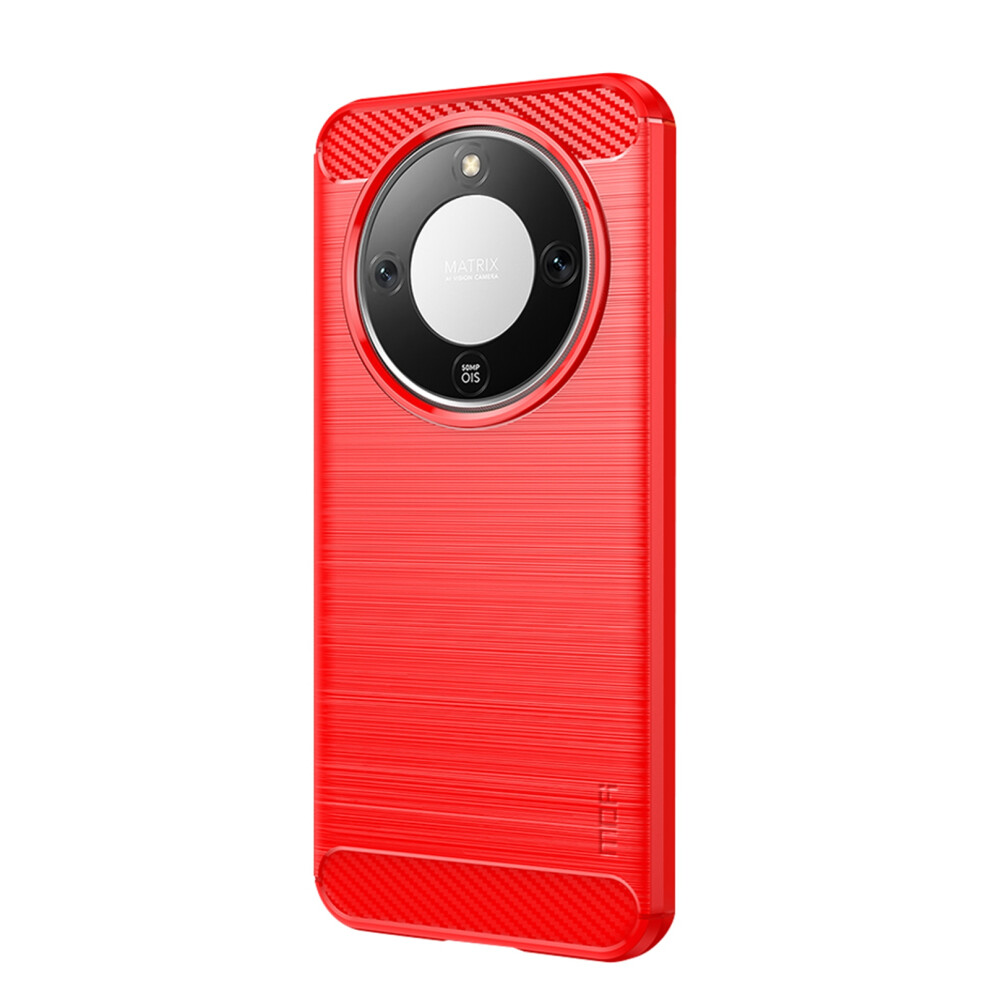 (Red) Mofi For Honor Magic8 Lite 5G / X9d 5G / X70 5G Back Cover Brushed Texture Carbon Fiber Soft Tpu Case Red 6914297793429