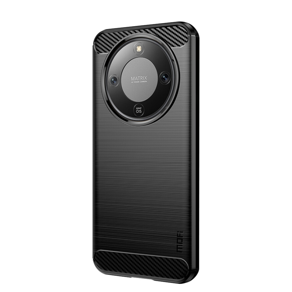 (Black) Mofi For Honor Magic8 Lite 5G / X9d 5G / X70 5G Back Cover Brushed Texture Carbon Fiber Soft Tpu Case Black 6914290998432