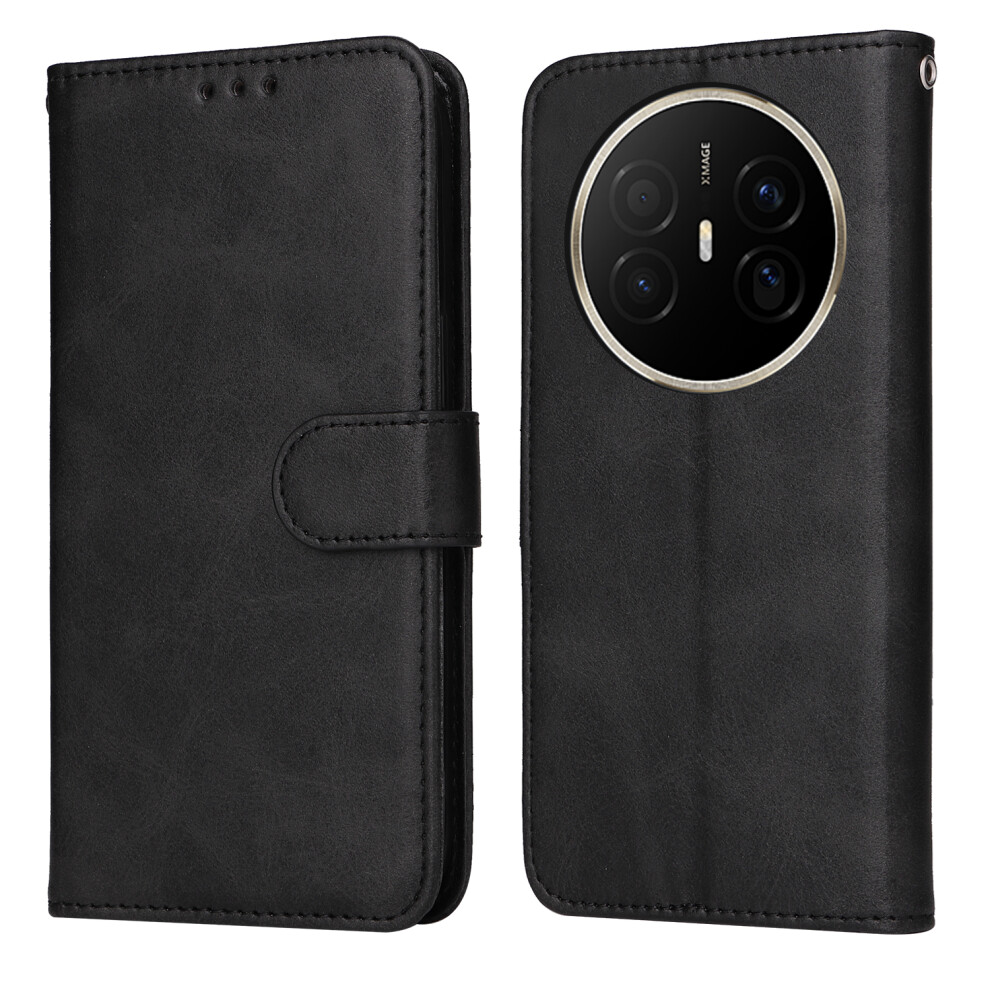 (Black) For Huawei Mate 70 Air Case Wallet Pu Leather Folio Flip Phone Cover Black 6914296363609