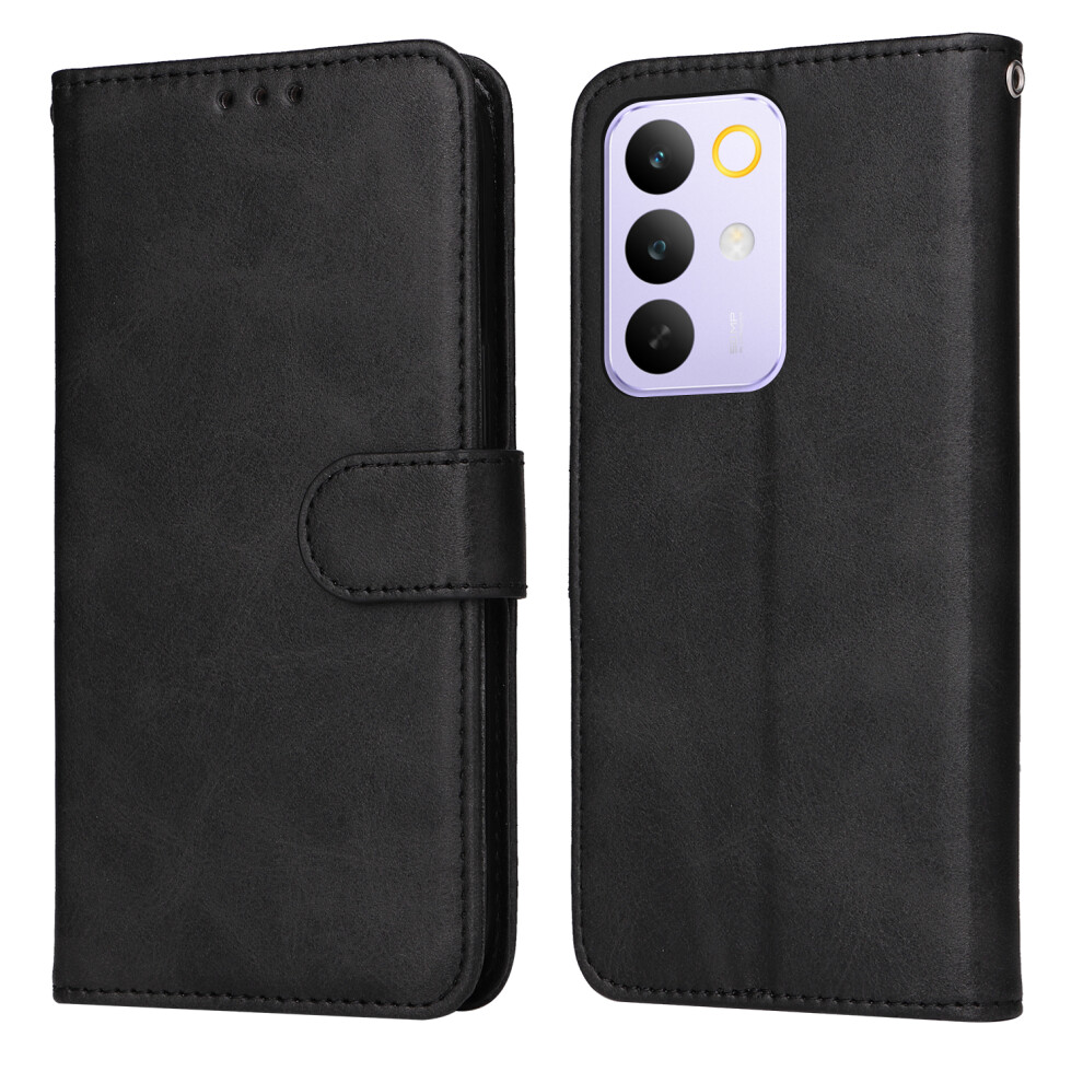 (Black) For Realme C85 Pro 4G Case Wallet Pu Leather Folio Flip Phone Cover Black 6914290318599