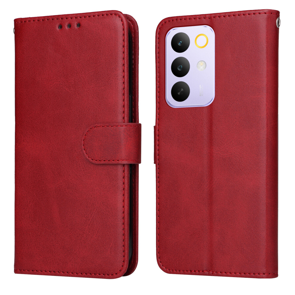 (Red) For Realme C85 Pro 4G Case Wallet Pu Leather Folio Flip Phone Cover Red 6914290327522