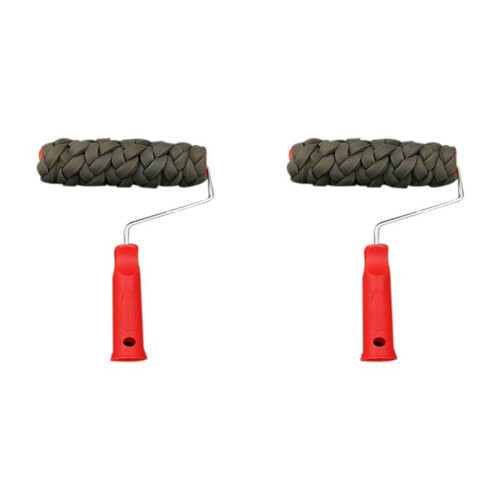 2X Pattern Paint Roller Tool Environmental Protection Stamp Painting Decorative Cylinder Tools Imitate Stone for Wall