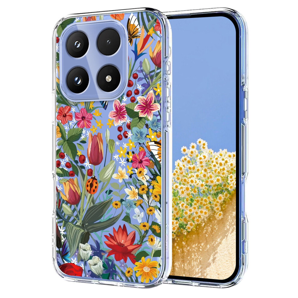 (Lilies) For Xiaomi 17 Case Butterfly Floral Pattern Printing Tpu Phone Back Cover 6914298379523