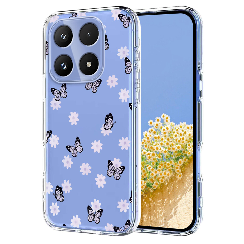 (Butterflies) For Xiaomi 17 Case Butterfly Floral Pattern Printing Tpu Phone Back Cover 6914295853248