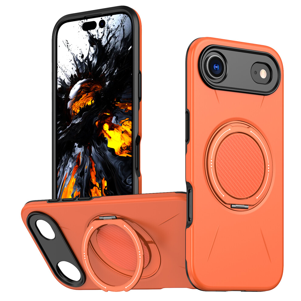 (Orange) For Iphone Air Case Compatible With Magsafe Tpu + Pc Back Cover With Rotating Kickstand Orange 6914292766428