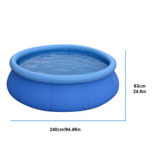 (D240 x H63cm) Aufblasbare Schwimmbecken, runder aufblasbarer Kinderpool, Badewanne, langlebiger Familienpool für den Garten im Hinterhof, im