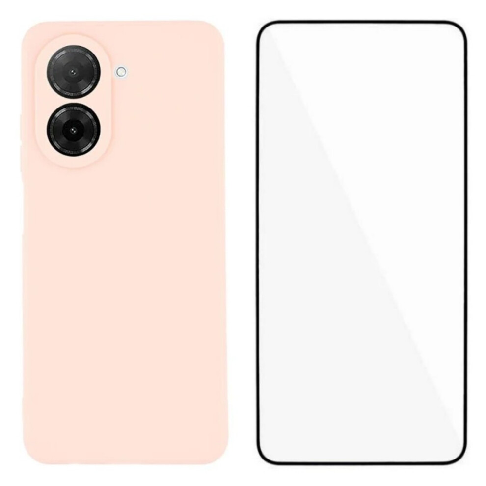 (Pink) Wanlonfeng For Xiaomi Redmi A5 4G (171.7Mm) Case Zb Series Precise Cutouts Straight Edge Tpu Phone Cover With Tempered Pink 6914296807646