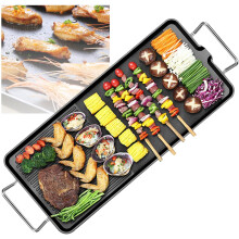 1400Windoor elektrische grill, rookvrije elektrische keukengrill voor thuis met antiaanbaklaag en temperatuurregeling (100-240C).), voor feest,