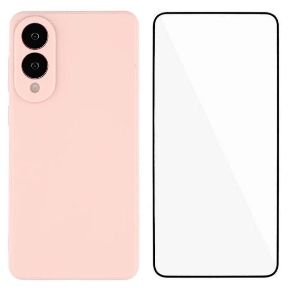 (Pink) Wanlonfeng For Samsung Galaxy S25 Edge Case Zb Series Precise Cutouts Straight Edge Tpu Phone Cover With Tempered Glass Pink 6914292442216